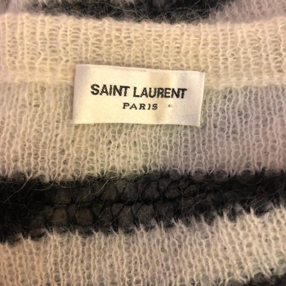 SAINT LAURENT nautical striped wool jumper